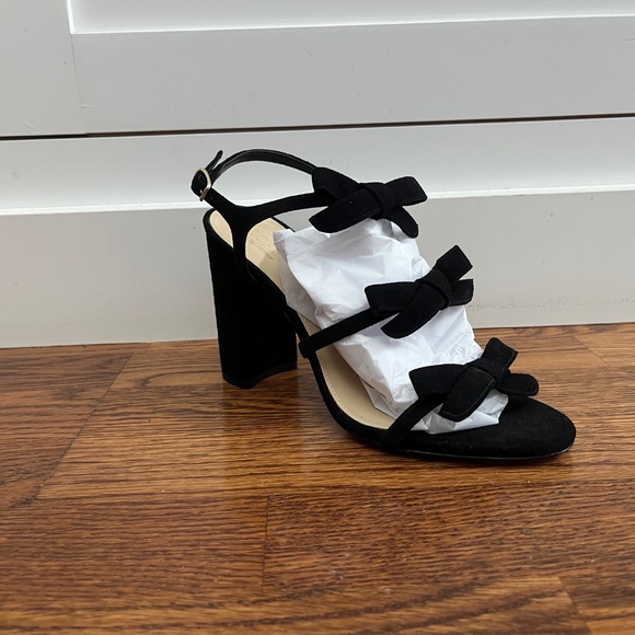 J. Crew Collection Stella Bow Heels - black suede, size 8 - NWOT - Picture 6 of 12